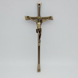 証明される旧式な真鍮の葬儀の十字架像のサイズ39*15 cmのよい出現SGS